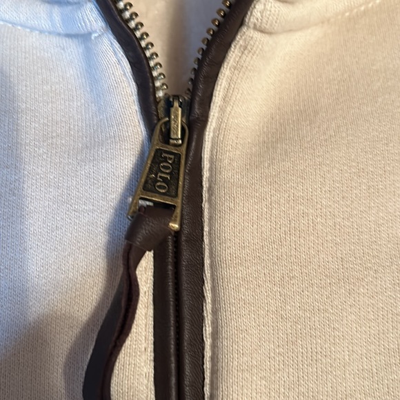 Polo Ralph Lauren - Women’s Oversized Sweatshirt with Leather Trim- Size M/L - Picture 6 of 8